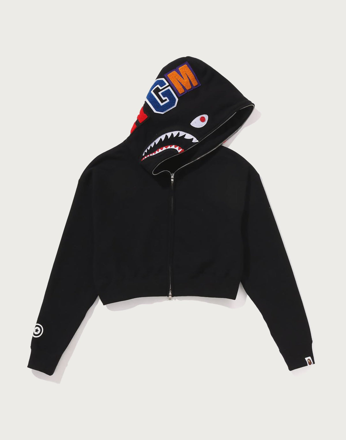 SHARK CROPPED FULL ZIP HOODIE LADIES
