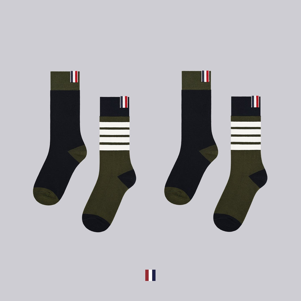 Color-blocked socks