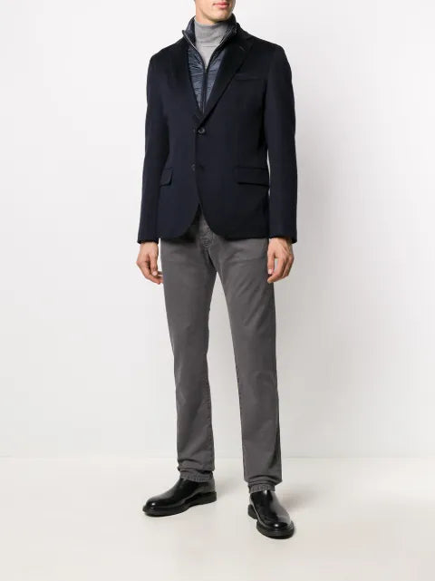 Herno padded-detail single-breasted blazer