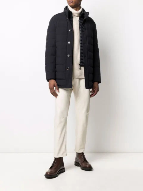 Moorer layered down-padded jacket