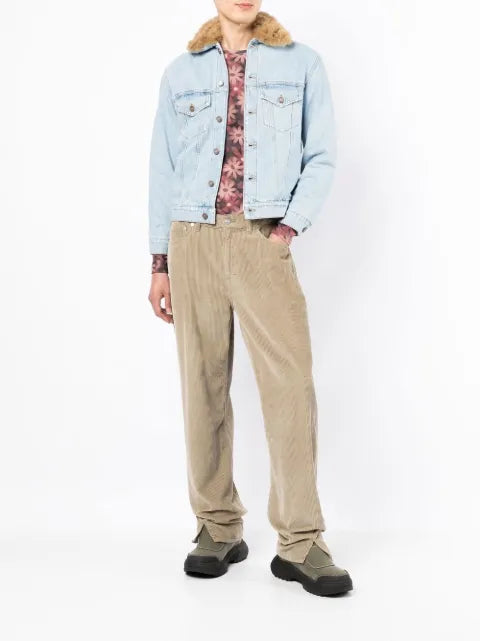 ERL fur-collared denim jacket