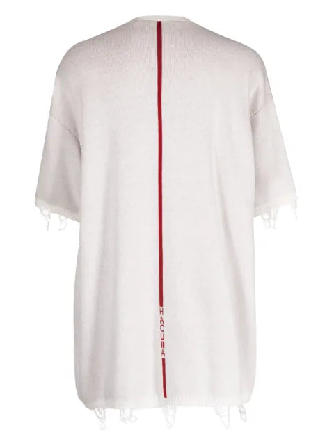Haculla Fat Boy intarsia-knit frayed jumper
