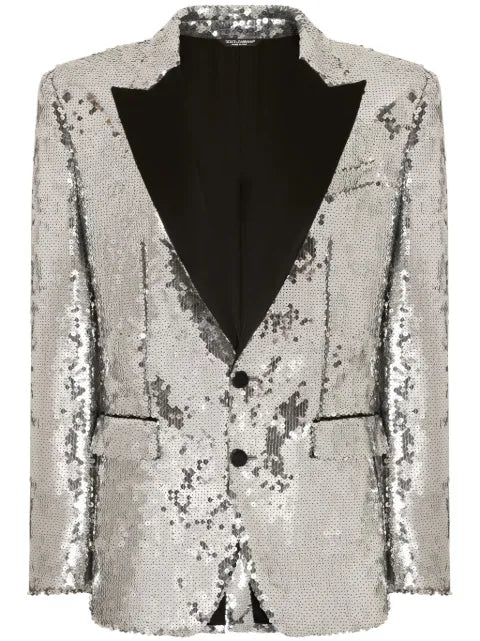 Dolce & Gabbana sequin-embellished tuxedo jacket