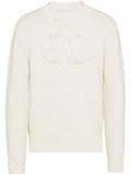 Prada logo-embroidered wool-cashmere jumper