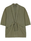 Maharishi tie-fastening cotton-hemp jacket