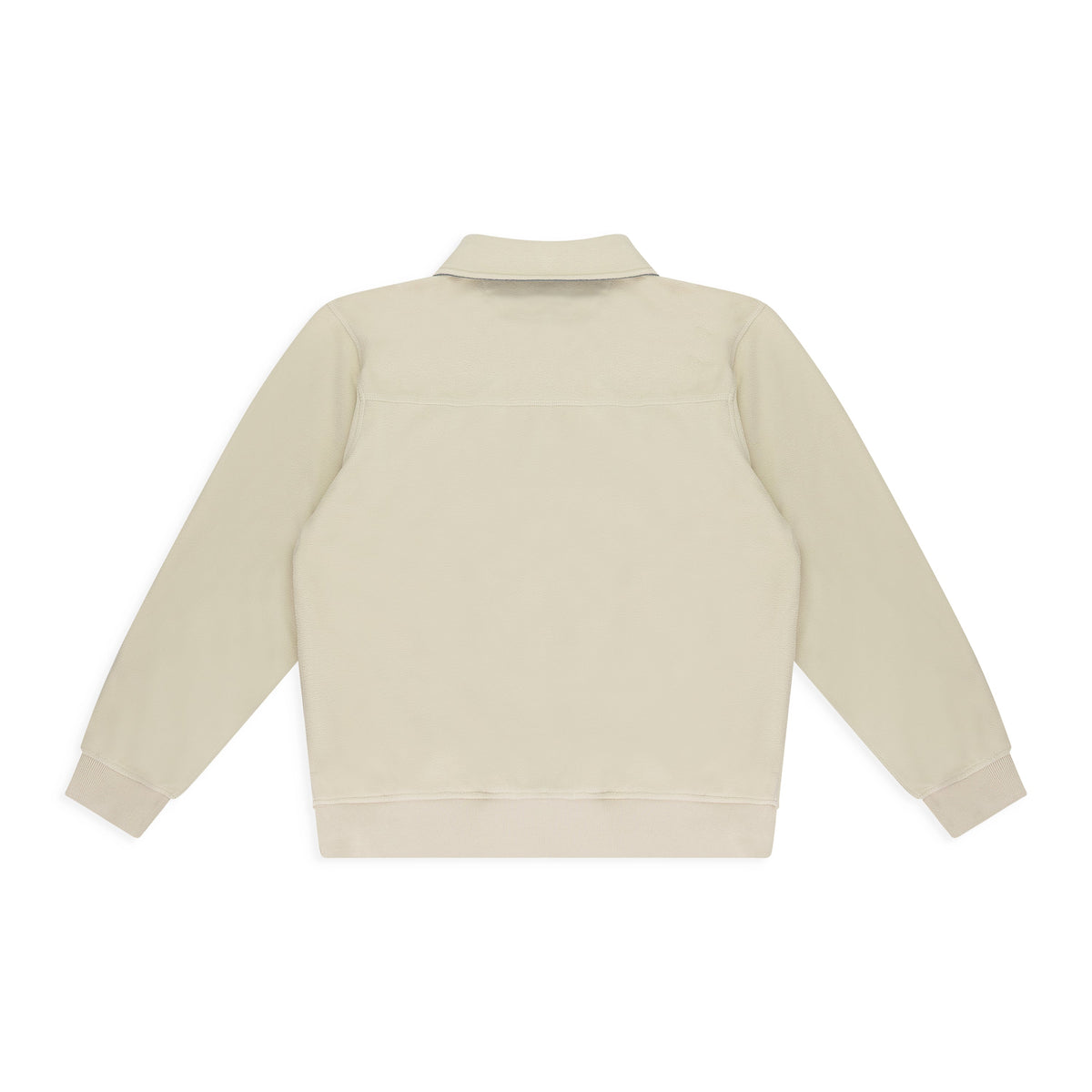 WHITE NEW BALANCE FLEECE POPOVER WORK JACKET