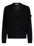 Stone Island logo-patch buttoned cardigan