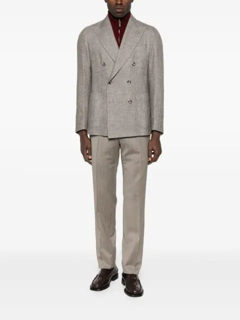 Tagliatore double-breasted textured jacket