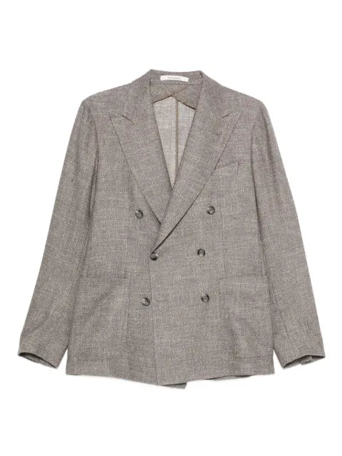 Tagliatore double-breasted textured jacket