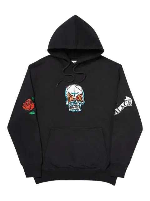 Palace rose-embroidered hoodie