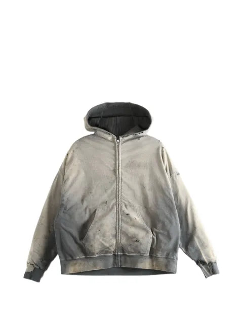 SAINT MXXXXXX distressed-finish hoodie