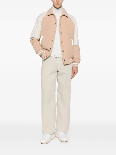 Eleventy panelled wool bomber jacket
