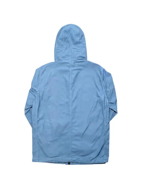 Stone Island logo-patch zip-up hooded jacket