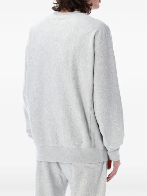 Champion logo-patch crew-neck sweater