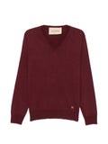 Valentino Garavani V-neck logo-plaque sweater
