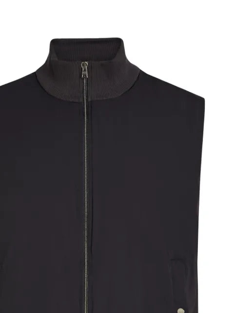 Herno ribbed-trim zip-up gilet