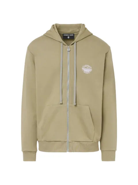 Iceberg logo-print zip-up hoodie
