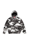 Supreme logo-appliqué camouflage-pattern hoodie