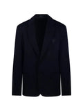 Gucci logo-embroidered single-breasted blazer
