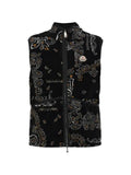 Moncler reversible vest with paisley pattern