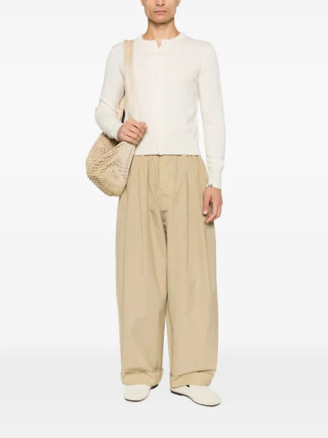 extreme cashmere button-up knitted cardigan