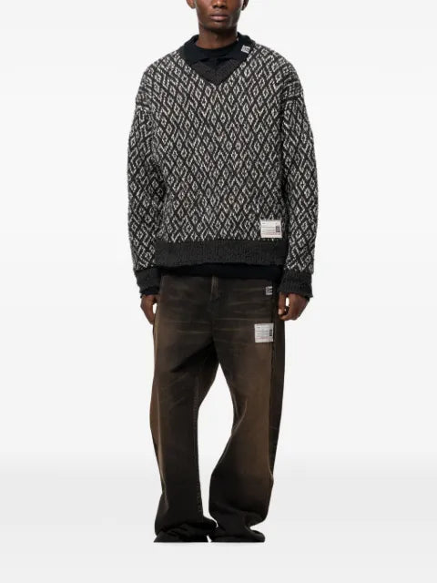 Maison MIHARA YASUHIRO layered knit sweater
