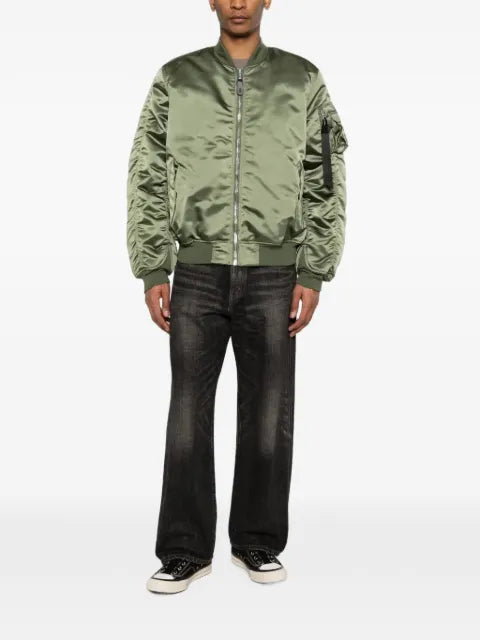 Alpha Industries ruched-sleeve bomber jacket