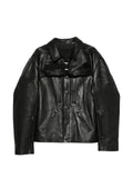 Rick Owens multi-panelled layered leather jacket
