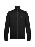 BOSS cotton-jersey jacket with logo badge