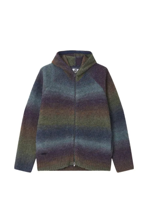 izzue gradient-effect zip-up hoodie