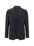 Boggi Milano blazer houndstooth cotton blend B jersey