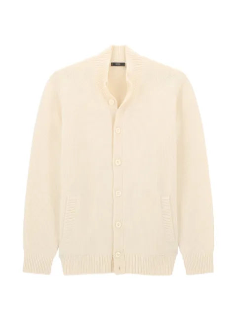 Boggi Milano cardigan roll-neck jumper in cashmere-wool