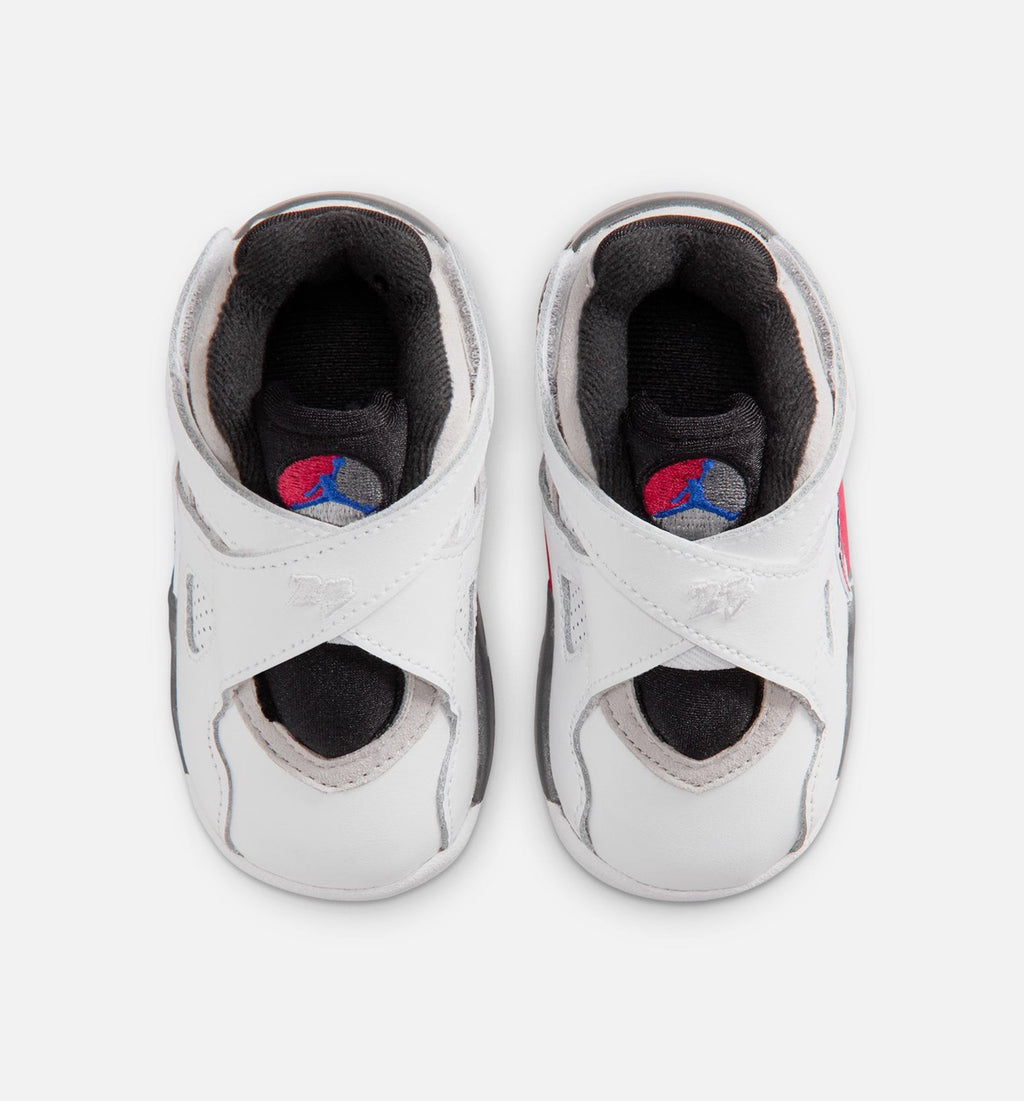 Air Jordan 8 Retro White and True Red Infant/Toddler Lifestyle Shoes - White/Black/True Red