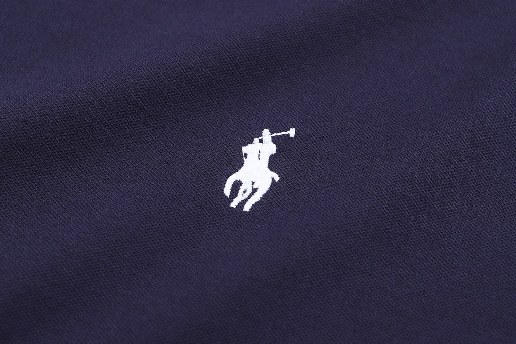 Men's Ringer‑Trim Crew‑Neck Short‑Sleeve T‑Shirt, Small Pony Embroidery