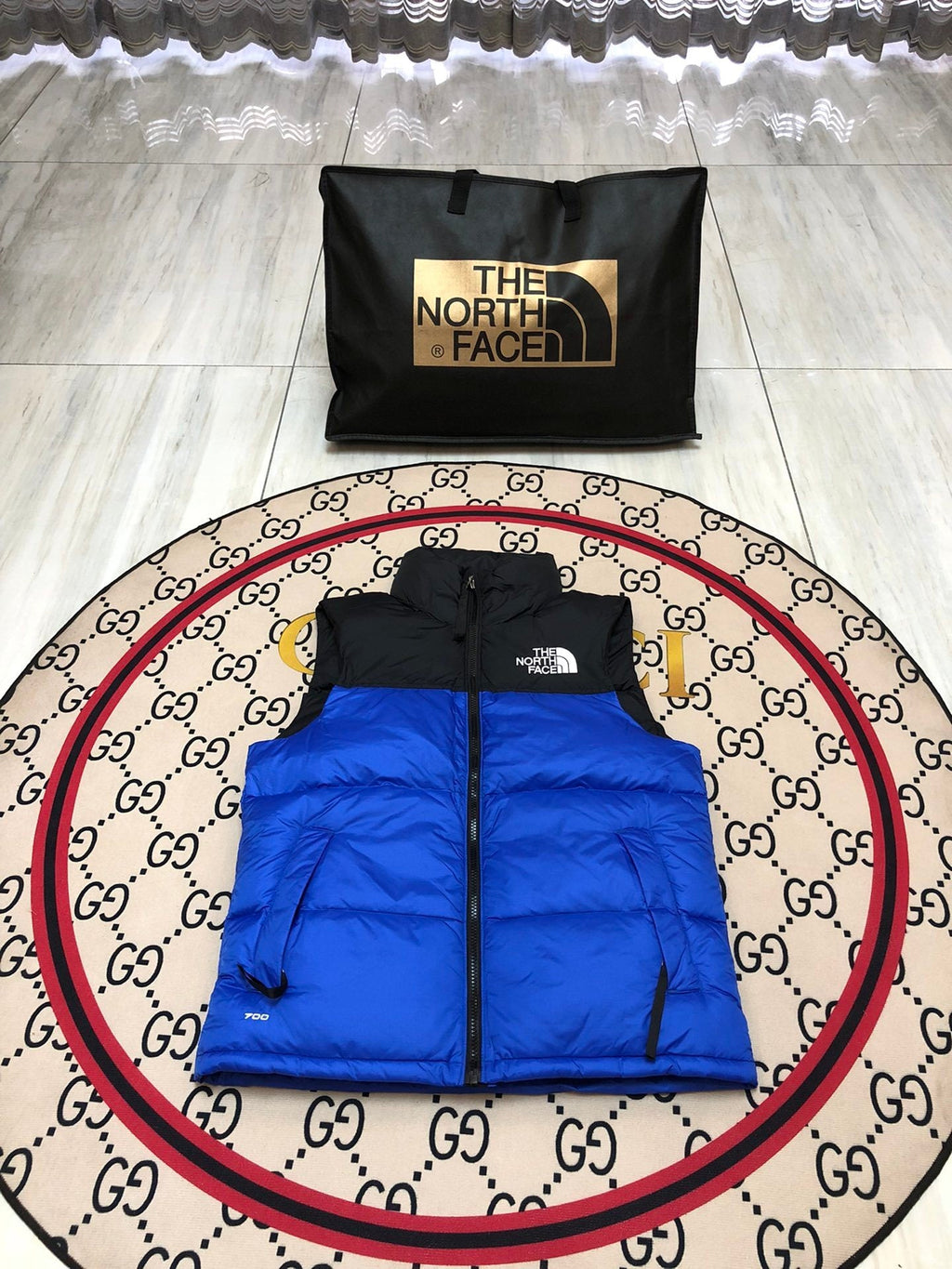 The North Face Blue/Black 1996 Retro Nuptse Down Vest