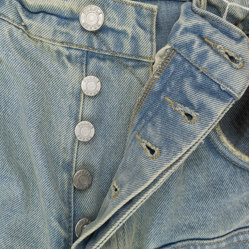 Light Indigo P018 Relaxed Double Cargo Jeans