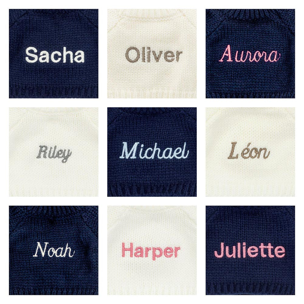 Bashful Hippo with Personalized Navy Jumper