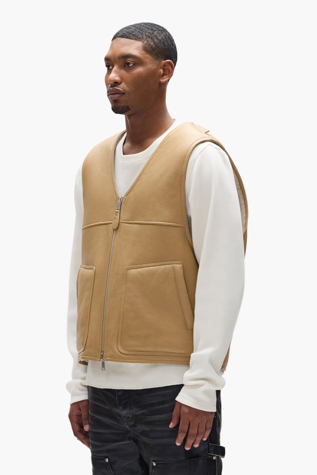 Slab Wordmark Shearling Vest