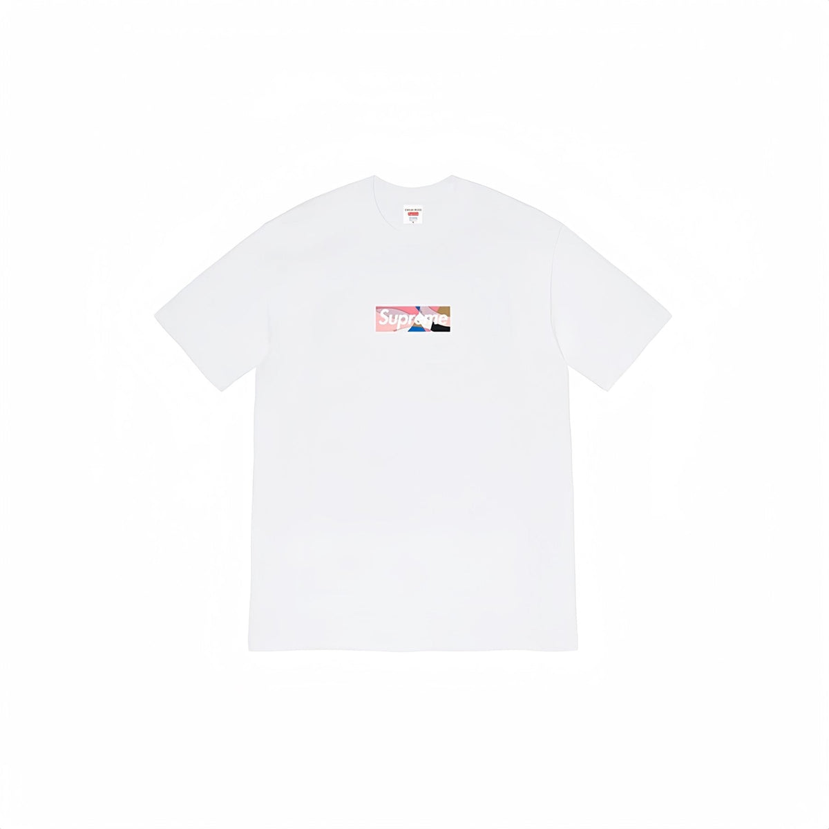 Supreme Pink Multicolor Box-Logo T-Shirt