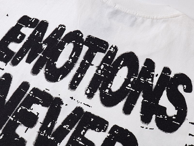 MIXED EMOTION Rhinestone Graphic Sleeveless T-Shirt