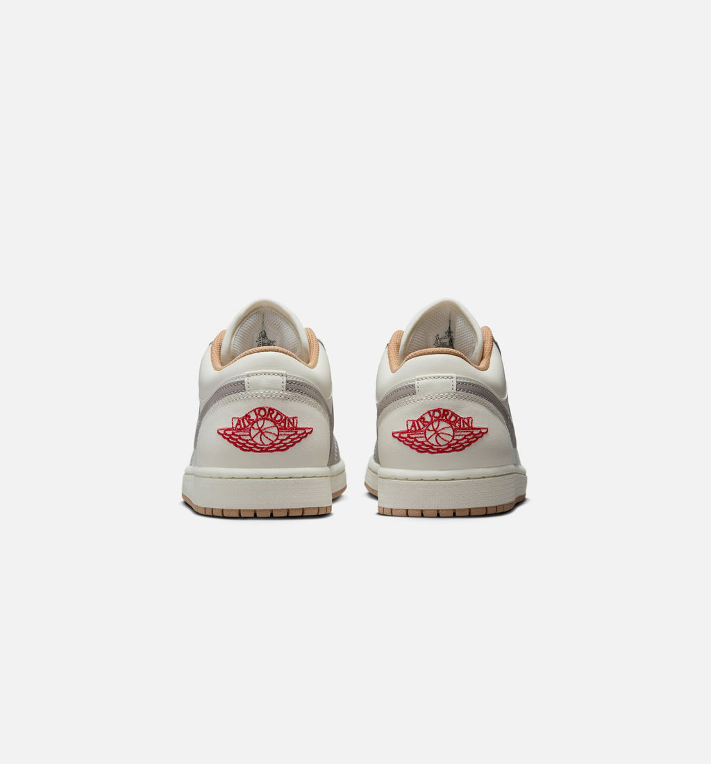 Air Jordan 1 Low Men's Shoes - Sail/Fire Red/College Grey/Hemp