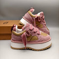 Pink Chunky Sole Dad Sneakers — Lace-Up | New Arrival | In Stock