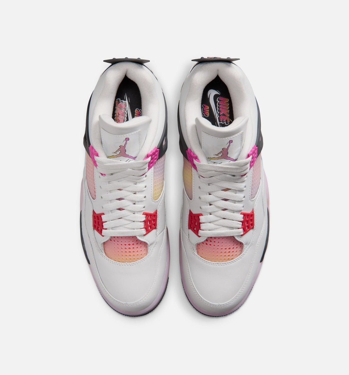 Air Jordan 4 Retro Comic Men's Shoes - Off White/Pink/Grey