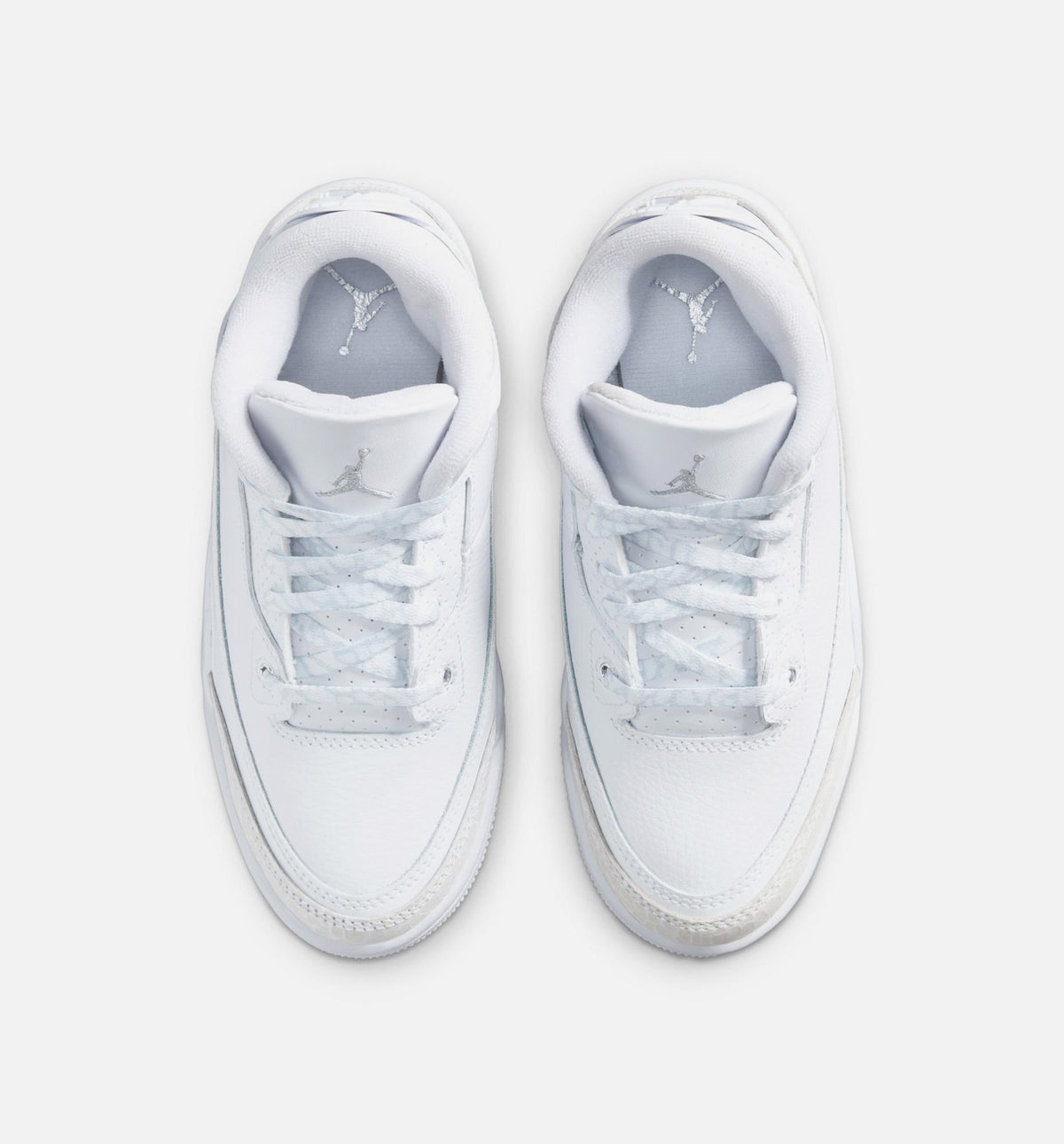 Air Jordan 3 Retro White Metallic Silver Preschool Lifestyle Shoes - White/Metallic Silver