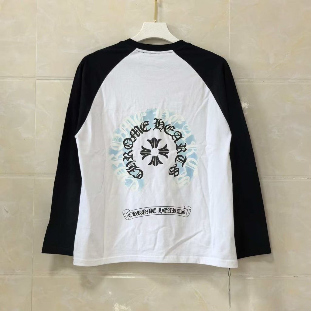 Chrome Hearts Long-Sleeve Shirt White/Black Y89#