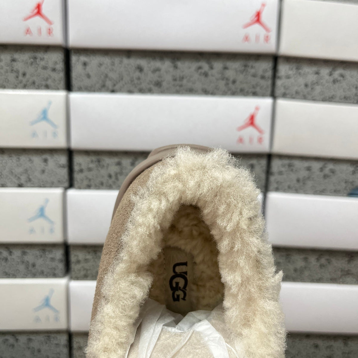 UGG Tasman Slipper – Unisex Wool-Lined Suede Moccasin in Mushroom