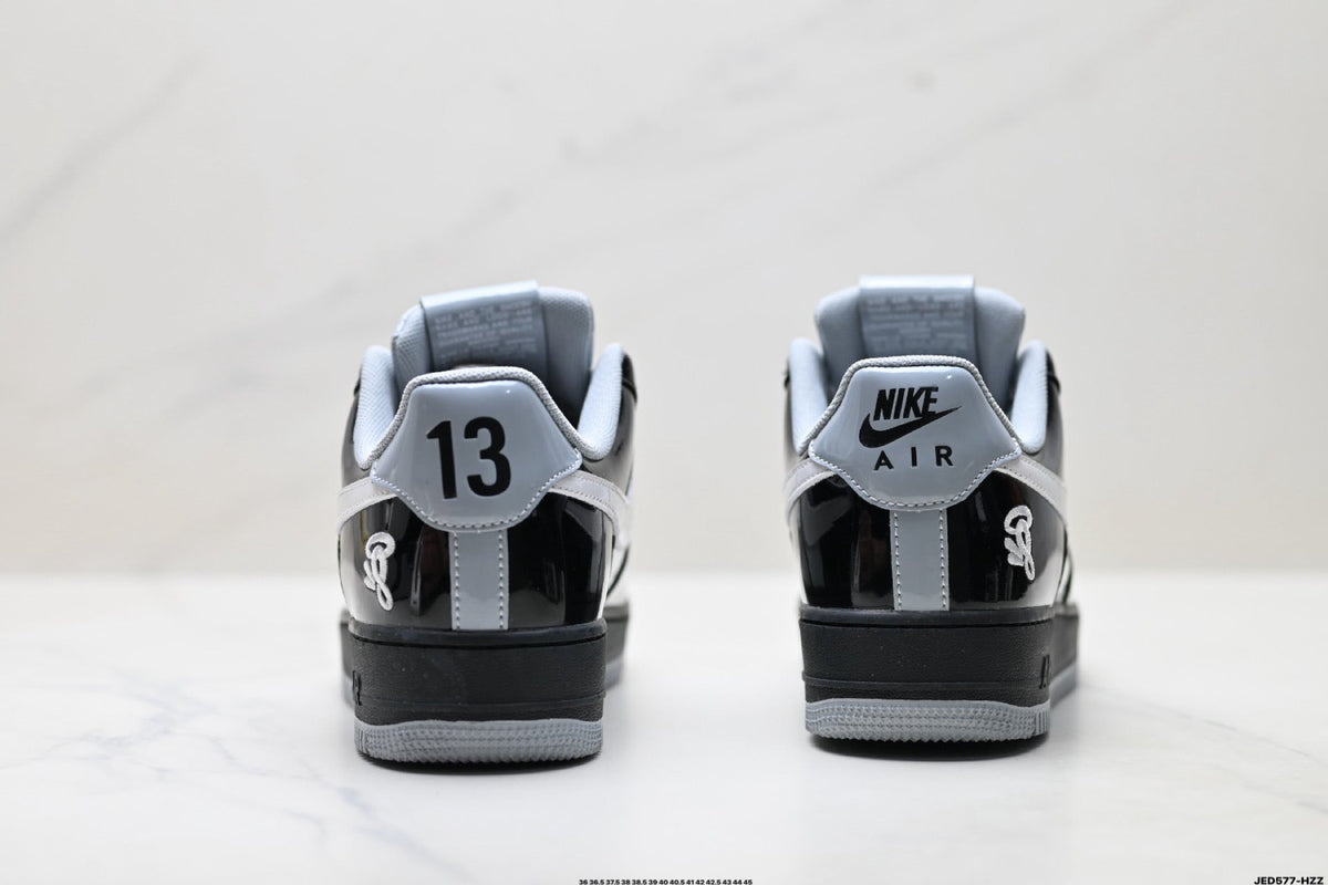 Nike Air Force 1 Low Black White Gray Unisex Sneakers Style 25