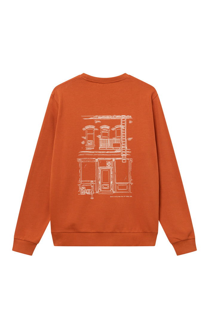 Les Deux Neighborhood Sweatshirt 'Terracotta/Ivory'