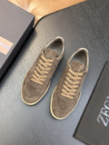 Zegna Suede Lace-Up Sneakers