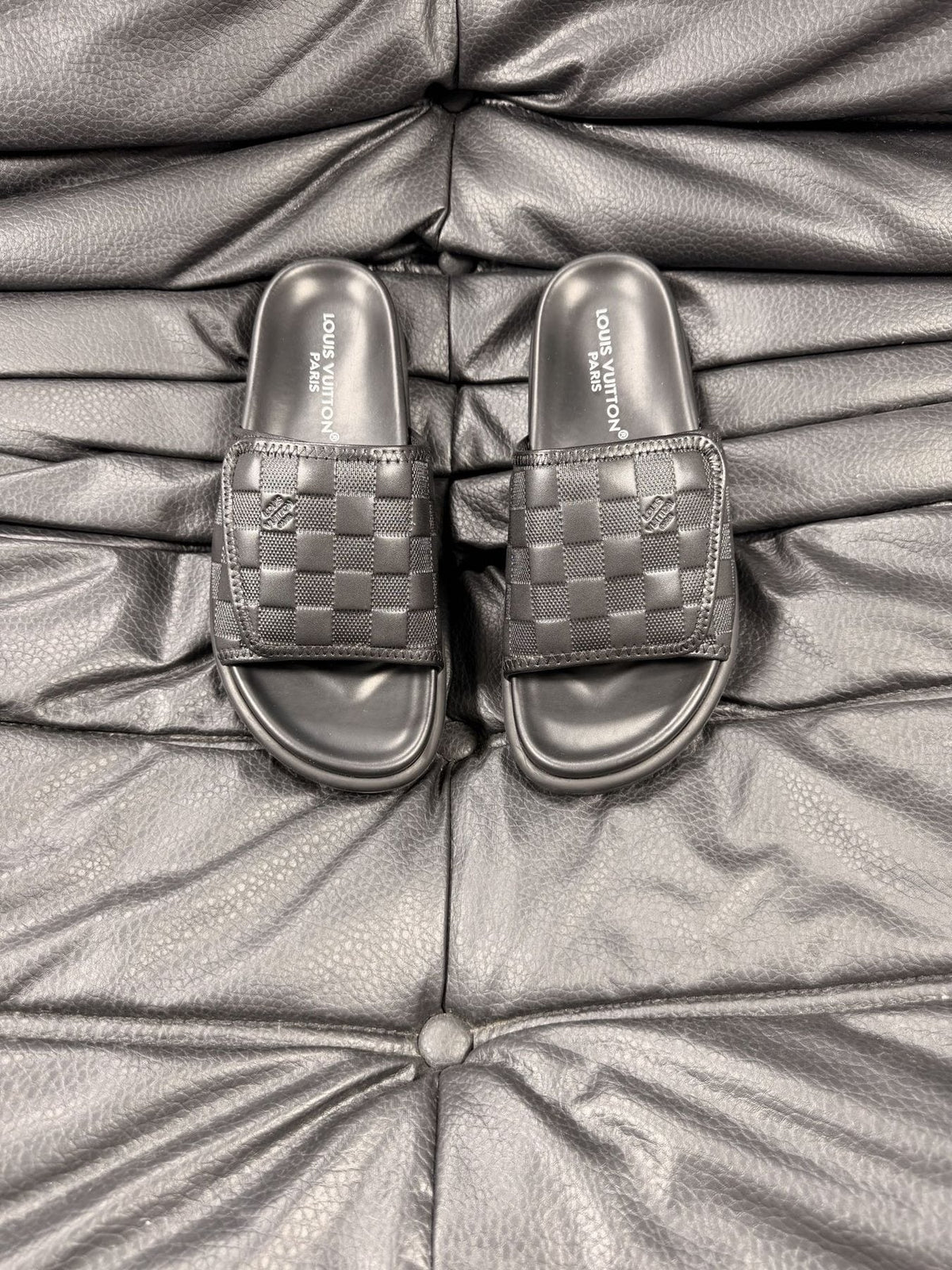 Louis Vuitton Woven Strap Slide Sandals - Slip-On Design